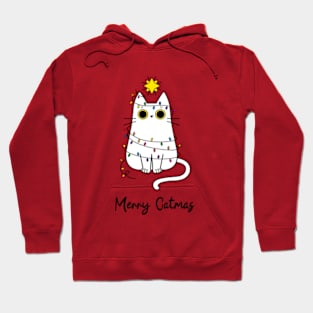 Merry Catmas Christmas cat design Hoodie